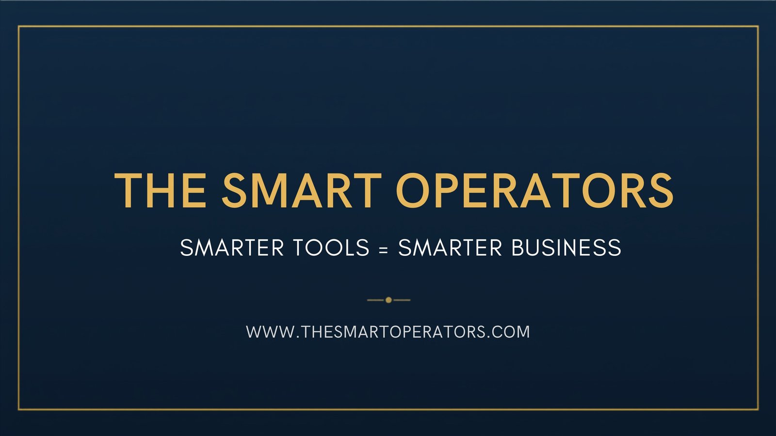 Smarter Tools Smarter Business